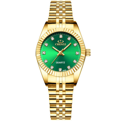 Brand Top Luxury Ladies Golden Watch for Women Clock Female Women'S Dress Rhinestone Quartz Waterproof Wristwatches