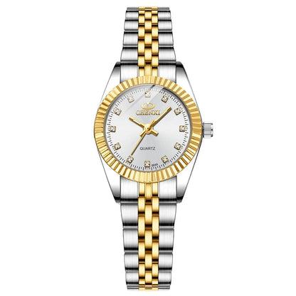 Brand Top Luxury Ladies Golden Watch for Women Clock Female Women'S Dress Rhinestone Quartz Waterproof Wristwatches