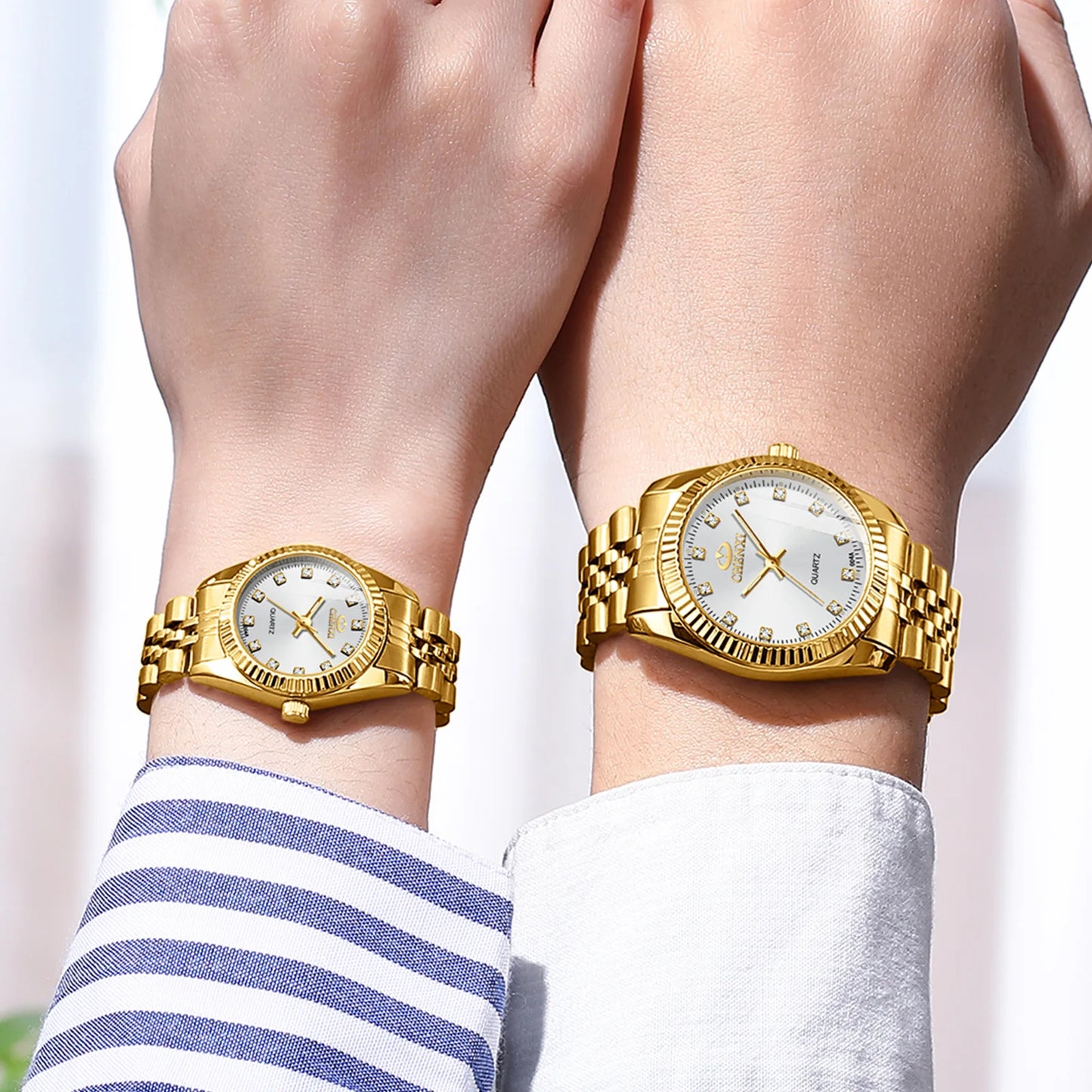 Brand Top Luxury Ladies Golden Watch for Women Clock Female Women'S Dress Rhinestone Quartz Waterproof Wristwatches